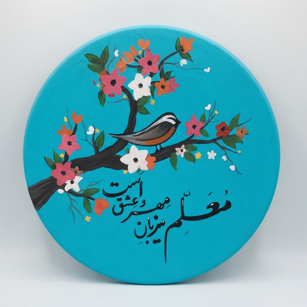 دیوارکوب۲۵سانتی هدیه برای روزمعلم وقدردانی اززحمات معلم